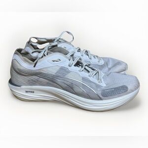 Puma Liberate Nitro 2 women's running shoes white gray size 10 athletic sneakers